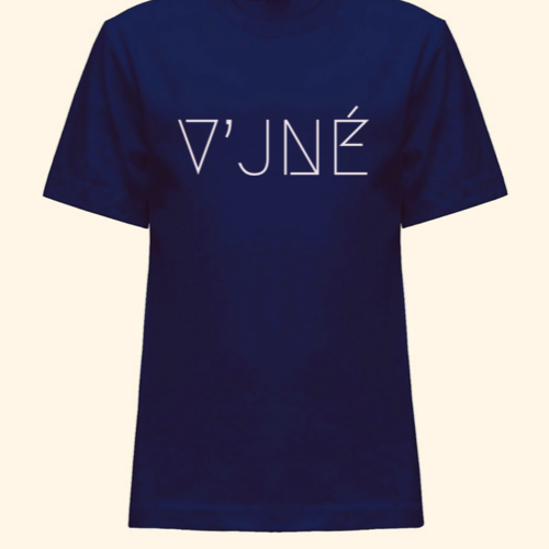 V'JNE Custom Casual Tee (Navy Blue)