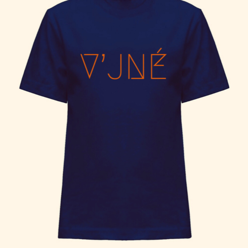 V'JNE Custom Casual Tee (Navy Blue)