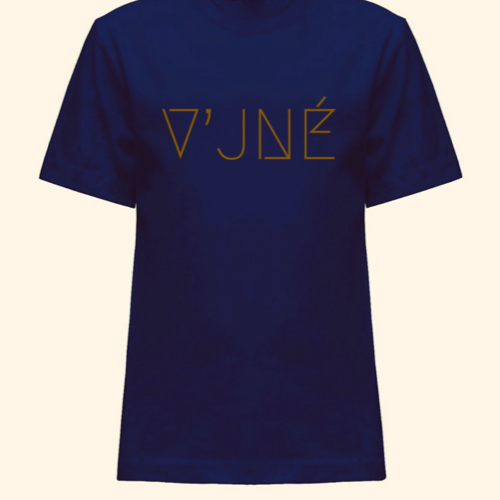 V'JNE Custom Casual Tee (Navy Blue)