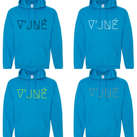 V’JNÉ Custom Hoodie (Turquoise)